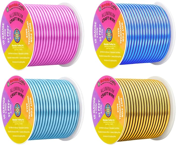 Mandala Crafts 10 Gauge Anodized Aluminum Craft Wire by MandalaCrafts
