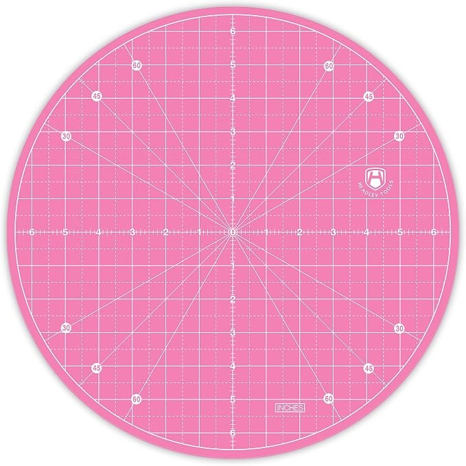 Headley Tools 13"x13" Round Rotating Cutting Mat, Self Healing Mat by HeadleyTools