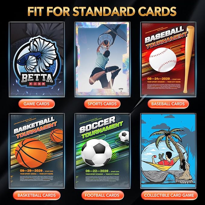 800 Counts Card Sleeves, Premium Clear Polypropylene Card Sleeves, Penny - Image 7