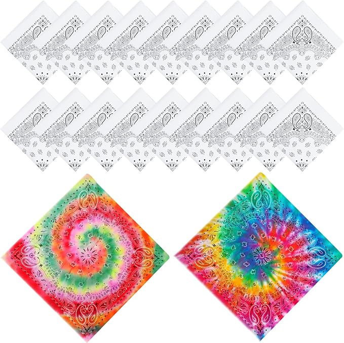 Bonuci 20/50/80/120 Pieces White Bandana Bulk by Bonuci
