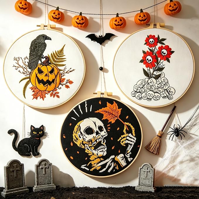Gothic Halloween Embroidery Starter Kit - Image 5