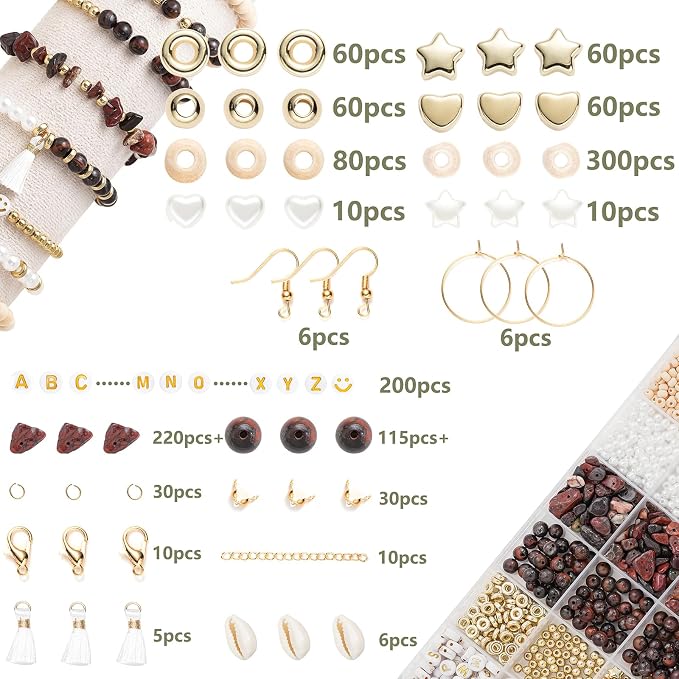 Xylise Jewelry Making Supplies Kit Natural Stone Beads - Image 2