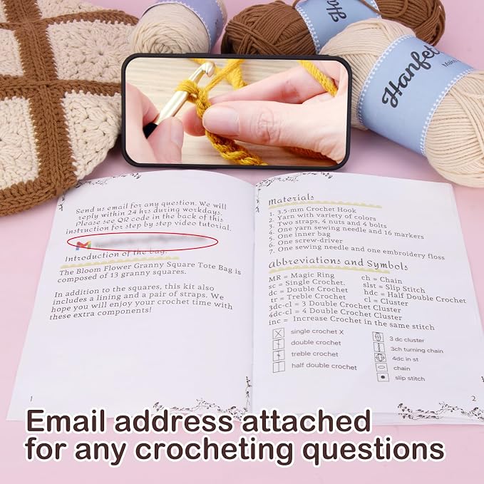 Hanfetch Crochet Kit for Advanced or Intermediate Beginner, Step by Step Video - Image 6