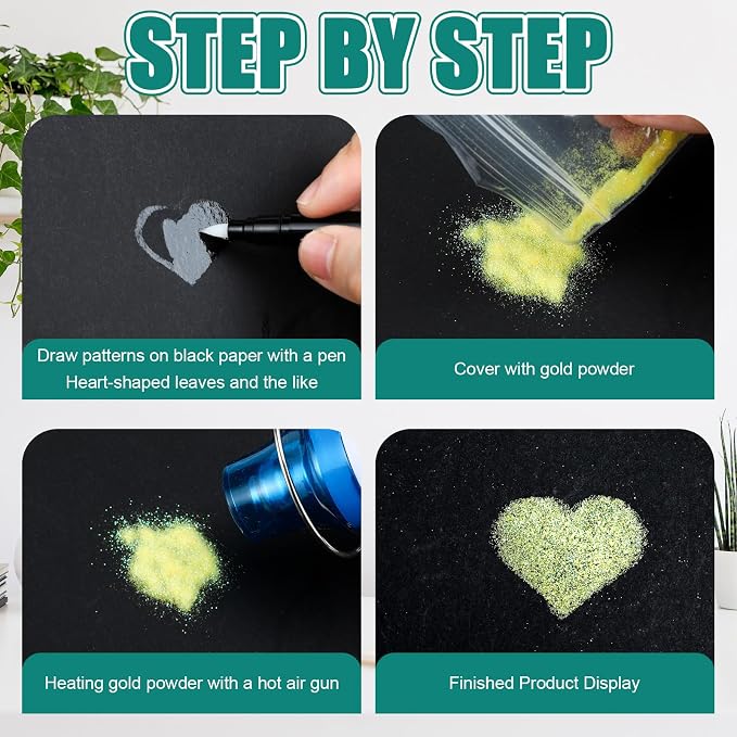 LemonSecret 4 Pcs Emboss It Kit Included 2 Clear Embossing Ink Pad 2 Embossing - Image 3