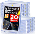 ZENOWICK 20ct Magnetic Card Holders, 35pt One Touch Card Holder, U-V Protection by Zenowick