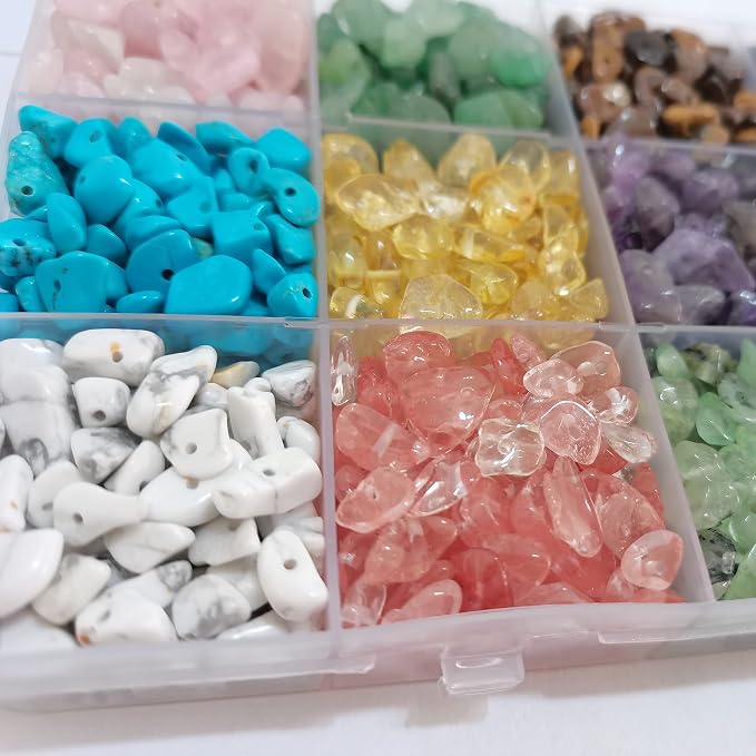 GangGangHao 1888 Pcs Natural Chip Stone Beads About 500g Irregular Gemstones - Image 4