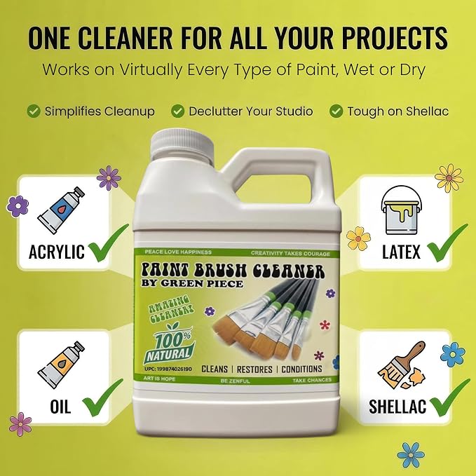 Green Piece® Completely Non-Toxic Paint Brush Cleaner - Image 5