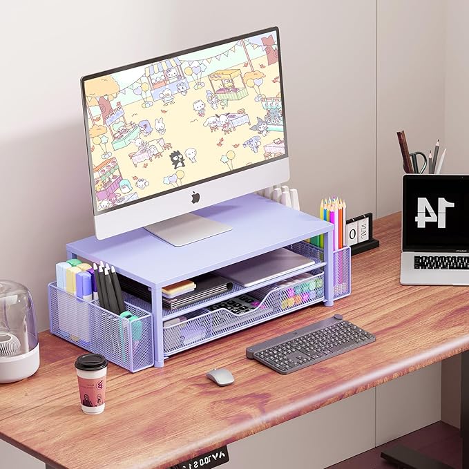 OPNICE Desk Organizers and Accessories, Computer Monitor Stand Riser - Image 5