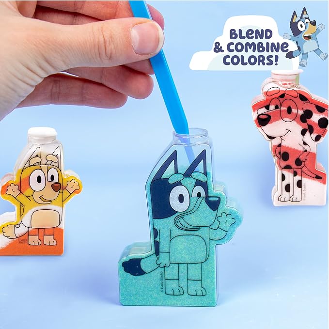 Bluey Sand Art Kit, Includes 5 Sand Art Bottles & 7 Colored Sands, Create Your - Image 5