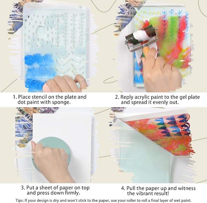 BuzzBright Gel Printing Plate kit, Complete Printmaking Set - Image 6