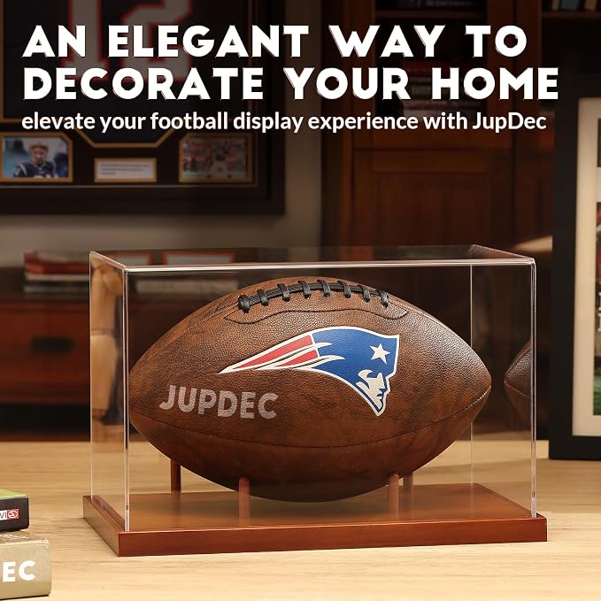 JupDec Football Display Case Full Size, Acrylic Clear Box - Image 6