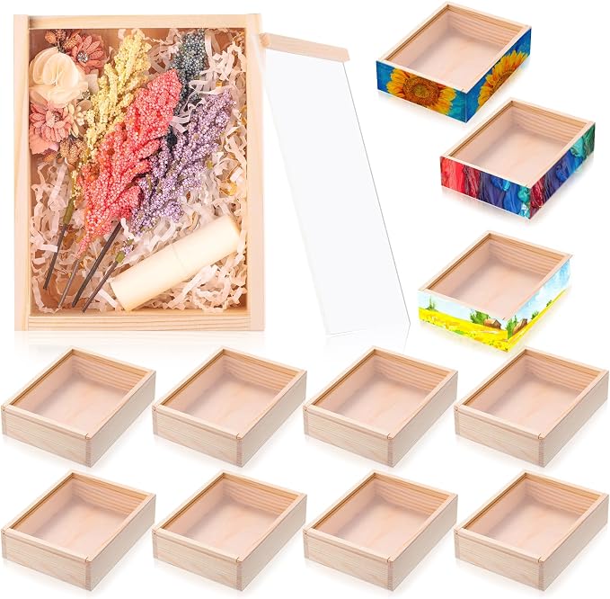 Thyle 6 Pcs Unfinished Wood Display Boxes by Thyle