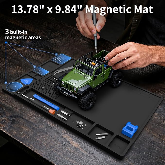 STREBITO Soldering Mat Silicone Work Mat, Heat Resistant 932°F, Magnetic Mat - Image 4