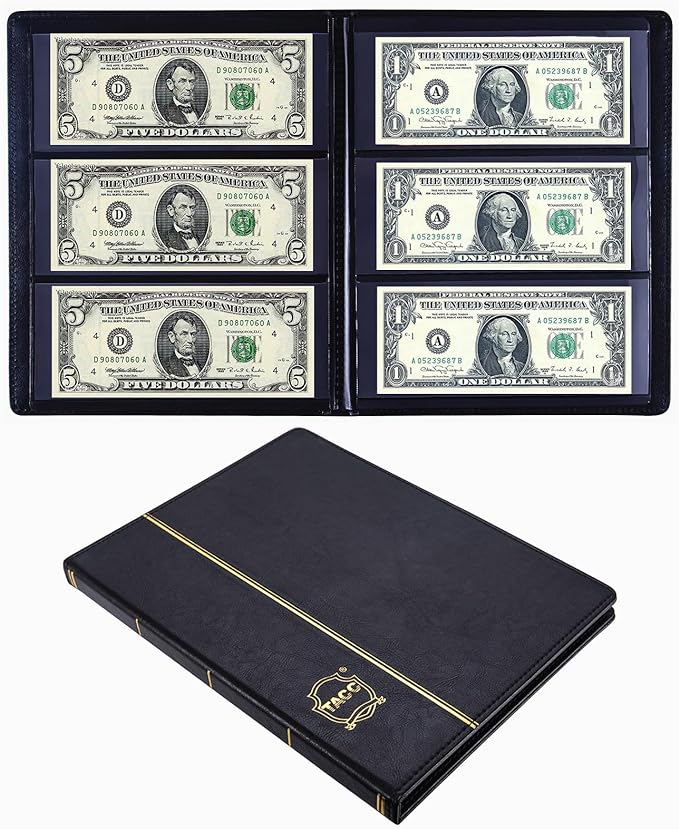 Ettonsun Leather 60-Pocket Dollar Bill Holders by Ettonsun