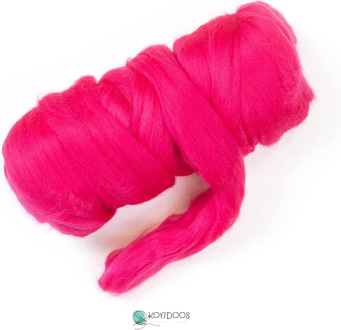 Colored Natural Wool roving, 8 OZ. Best Wool - Image 2