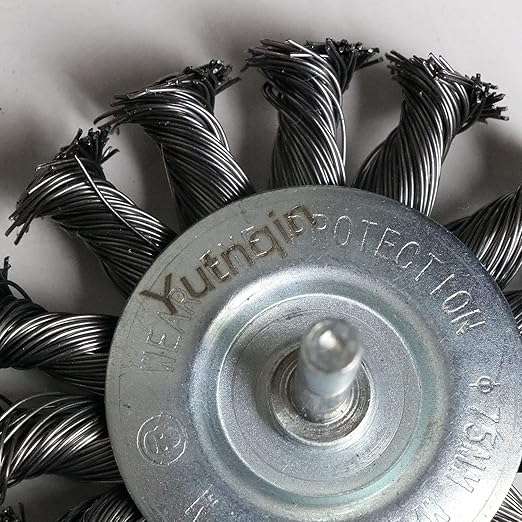3PCS 3 Inch Knotted Wire Wheel Brushes Kit for Drill with 1/4-Inch Shank,Twist Brush Set Perfect for Rust Removal, Corrosion and Paint,Wire Wheels for Power-Operated Grinders