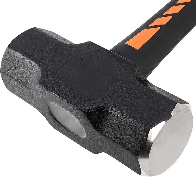 JOIKIT 2 PCS 3 Pound Sledge Hammer, Drilling/Crack Hammer with Forged Steel Head and Non-Slip Shock Absorbing Grip, Solid Construction for Demolition Work