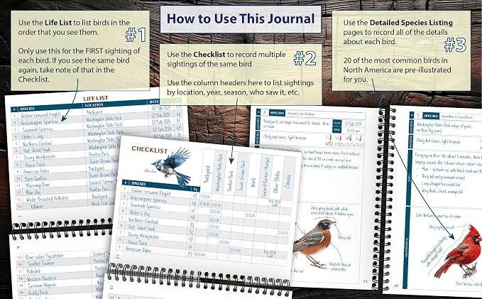 Bird Watching Journal with Life List & Checklist - Image 5