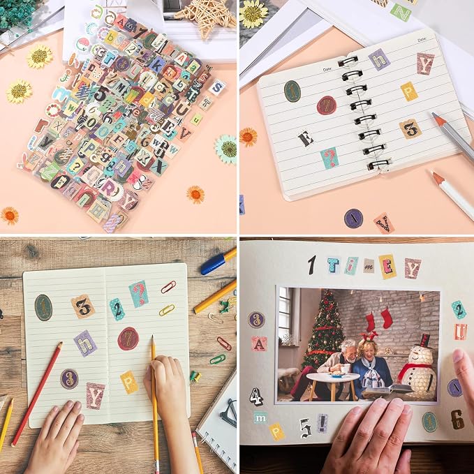 347PCS Vintage Stickers, 6 Sheet Scrapbook Stickers Graffiti, Cute Vintage - Image 6