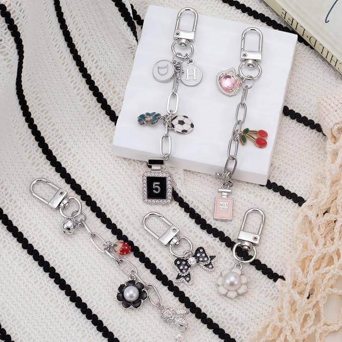 Hzopcw 20pcs Silver Keychain Making Kit, Key Ring Swivel Snap Hook Chains - Image 7