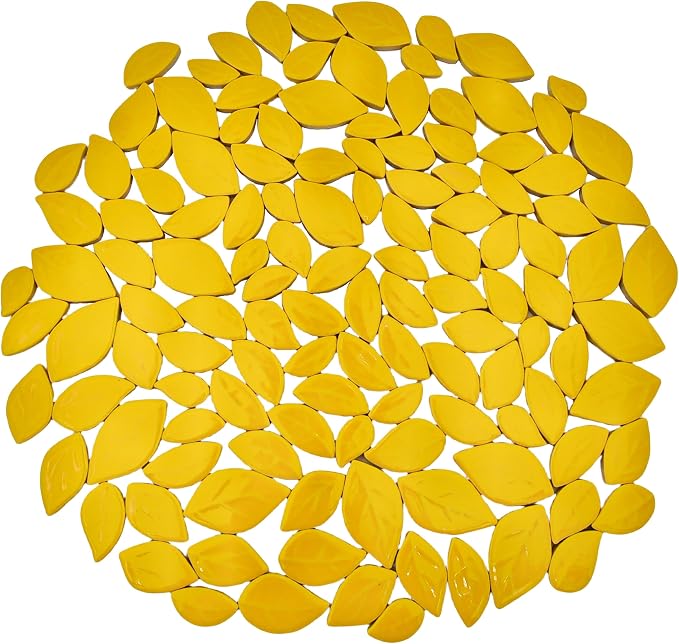 500g/1.1lb Leaf-Shaped Ceramic Mosaic Tiles, Ceramic Mosaic Pieces - Image 8