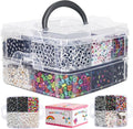 YMSDZHL Alphabet Beads A-Z 6000Pcs Letter Beads, Acrylic 6x6mm Round Letter by YMSDZHL
