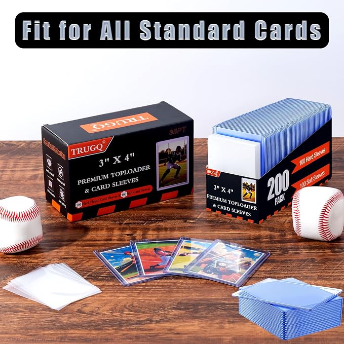 1000 Card Sleeves Toploads for Cards, Premium Standard Size Trading Hard - Image 7