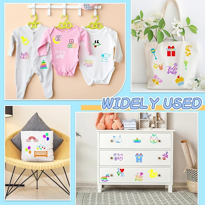 Augshy 56 Pieces Baby Shower Stencils - Image 6