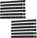 ALOANES 12 PC ABS Socket Organizer,1/2 inch, 3/8 inch, and 1/4 inch Drive Socket Rail Holders, Heavy Duty Socket Racks, Black Rails with Black Clips