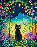 Black Cat Stamped Cross Stitch Kits by TaeYsck