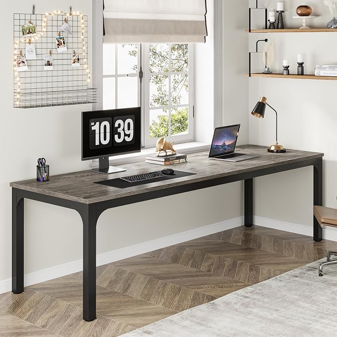 Tribesigns 78.7 Inches Extra Long Computer Desk 2 Person Desk, Double Long Desk - Image 7