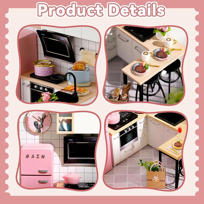 Flever Dollhouse Miniature DIY House Kit Creative Room - Image 7