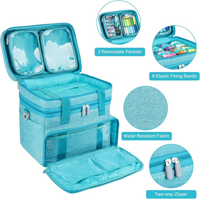 Sewing Accessories Organizer Bag, Double Layer Sewing Storage Bag - Image 3