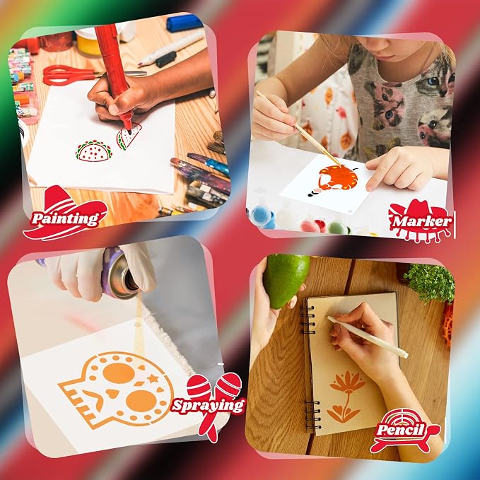 Fainne 100 Pcs 2 Inch Stencils Small Stencils - Image 5