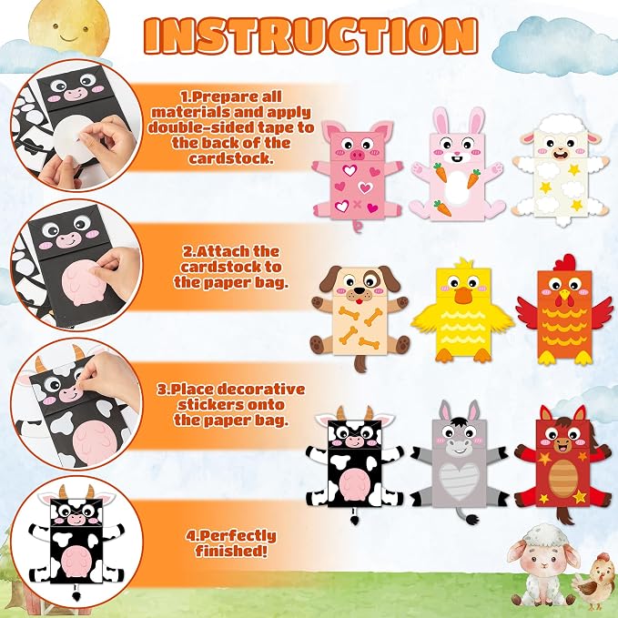 WATINC 9Pack Hand Puppet Art Craft - Image 3