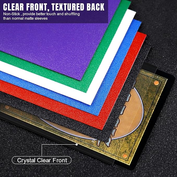 600CT MTG Card Sleeves, Katomula Clear Front Textured Back Card Sleeve Deck - Image 4
