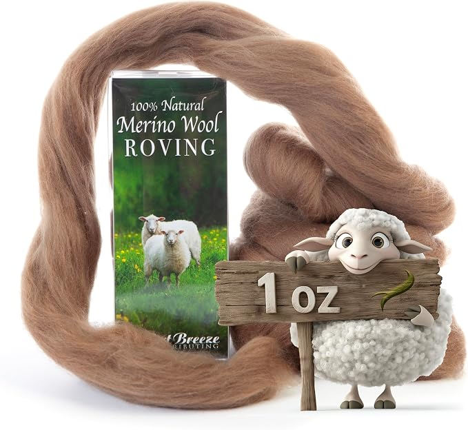 100% Natural Merino Wool Roving by DesertBreezeDistributing