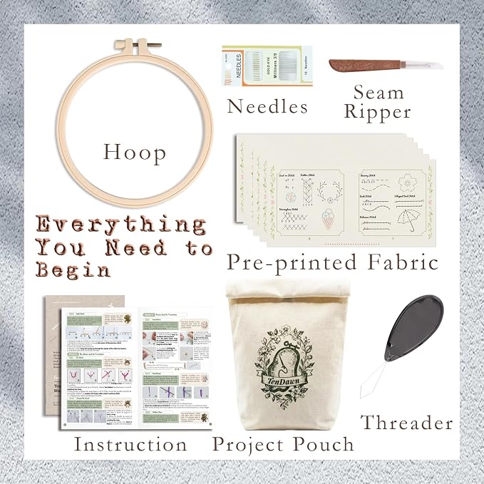 TenDawn Beginner Embroidery Stitch Book - Image 9