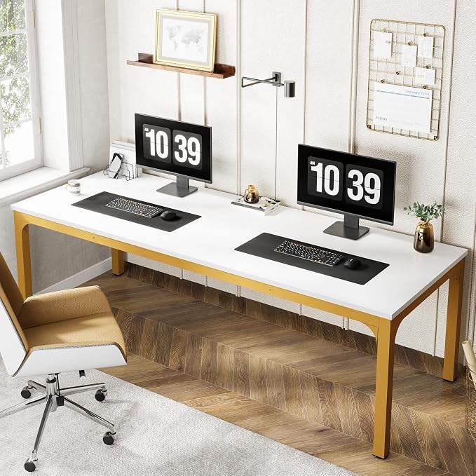 Tribesigns Modern 78.7 Inches Extra Long Computer Desk 2 Person Desk, Double - Image 3