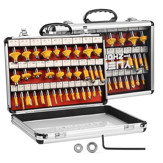 Router Bit Set of 35 Pieces Router bits 1/2 Inch Shank 35pcs Expert Router Bit Kit C3 Alloy Blade Router bits for Precision Carving and Versatile Applications
