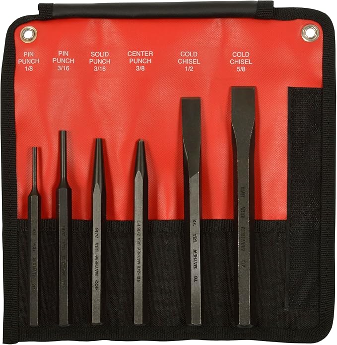 Mayhew Pro 61005 Punch and Chisel Kit, 6-Piece