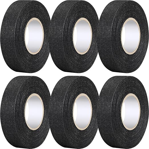 Wire Harness Automotive Tape Self-Adhesive Wiring Harness Cloth Electrical Tape 1 Inch x 30 Feet Car Insulated Wire Loom Tape for Automotive Engine Insulation Protection 6 Rolls