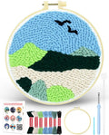 FIVEIZERO DIY Punch Needle Kit for Beginners, Mountain View Punch Embroidery Kit by FIVEIZERO