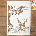 TIAMECH A4 Reusable Swan Lake Stencil by TIAMECH