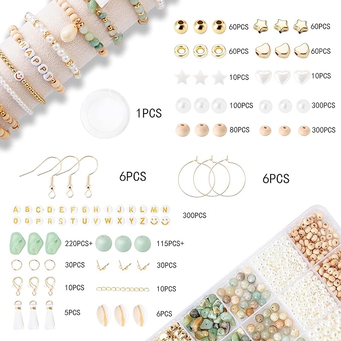 Xylise Jewelry Making Supplies Kit Natural Stone Beads - Image 2