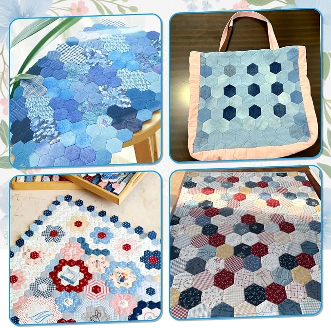 2000 PCS Paper Piecing 1", Hexagon Quilting Templates - Image 6