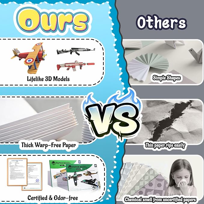 2 Themes in 1, 3D Paper Building Model, DIY Origami Kit - Image 5