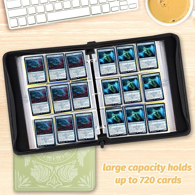 9-Pocket Card Binder for MTG, 720 Double Sided Pocket PU Trading Collection - Image 5