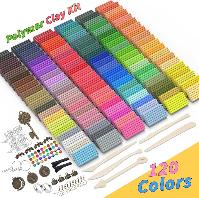 285 Pcs Polymer Clays 120 Bright Colors Oven Bake Clay Non-Sticky Modeling Clay - Image 2