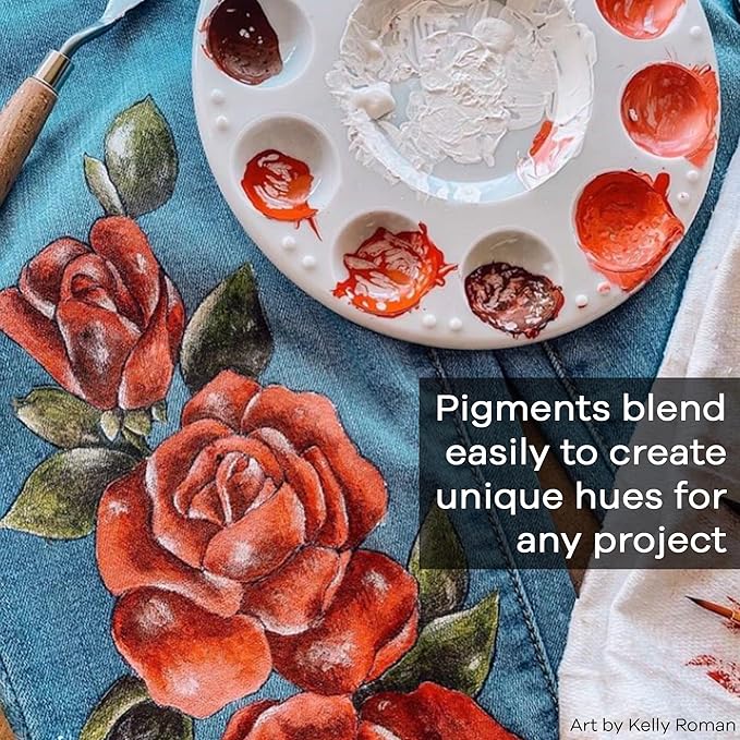 Jacquard Fabric Paint for Clothes - 8 Oz Textile Color Burnt Sienna Leaves - Image 7
